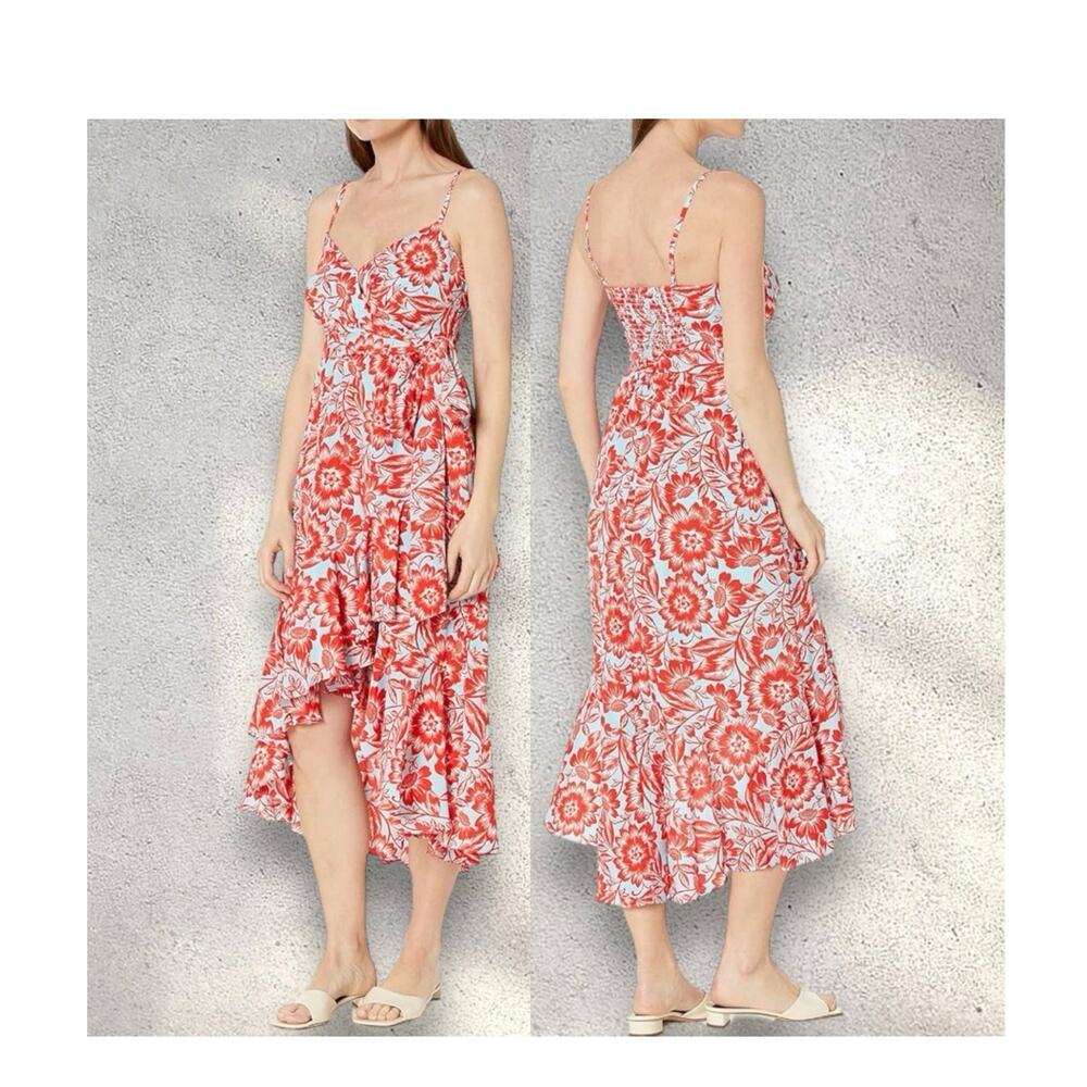NWT Eliza J Women's Petite Style Spaghetti Strap Printed Floral Dress 0P